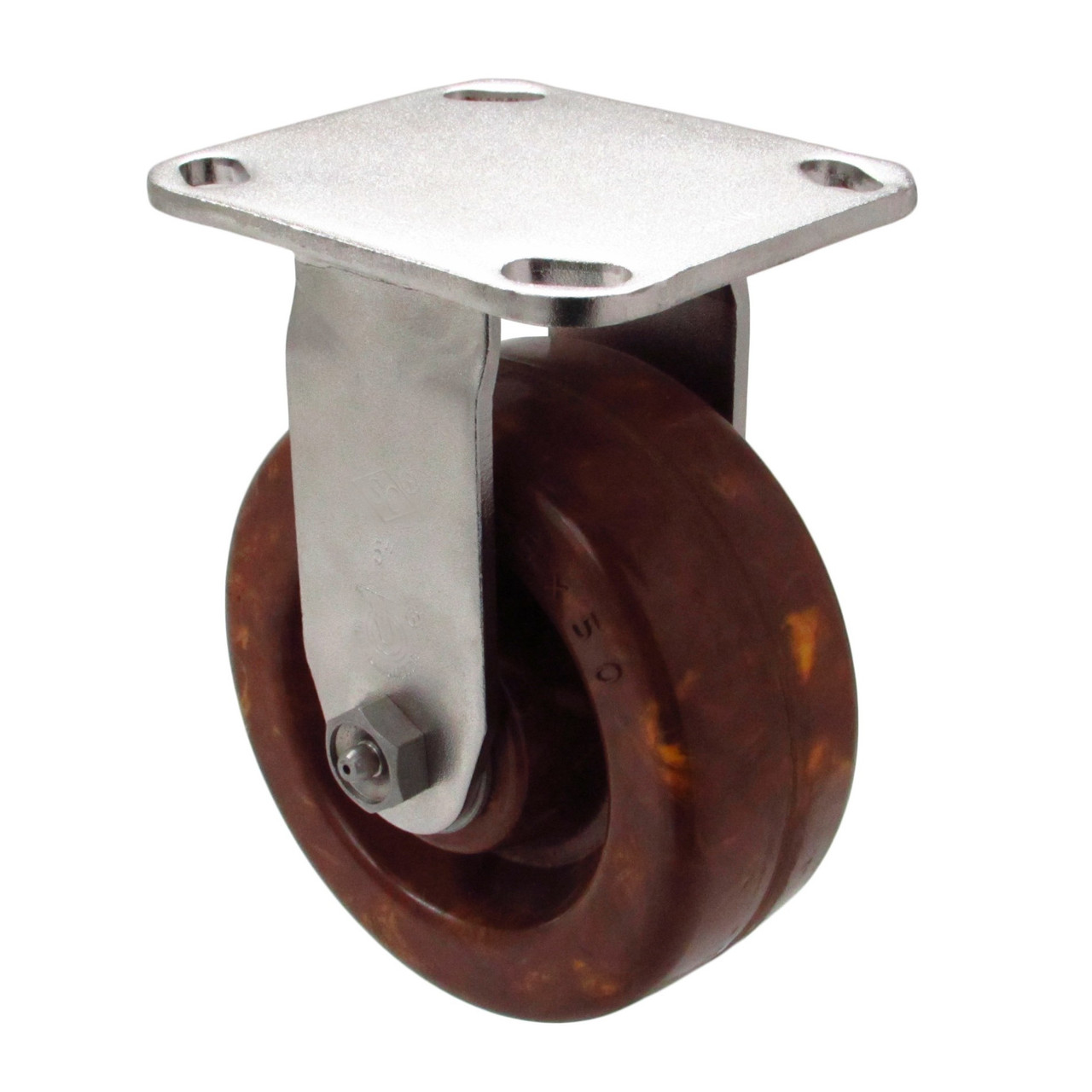 6DSSOVR Stainless Steel Rigid Caster with High-Temp Epoxy Wheel