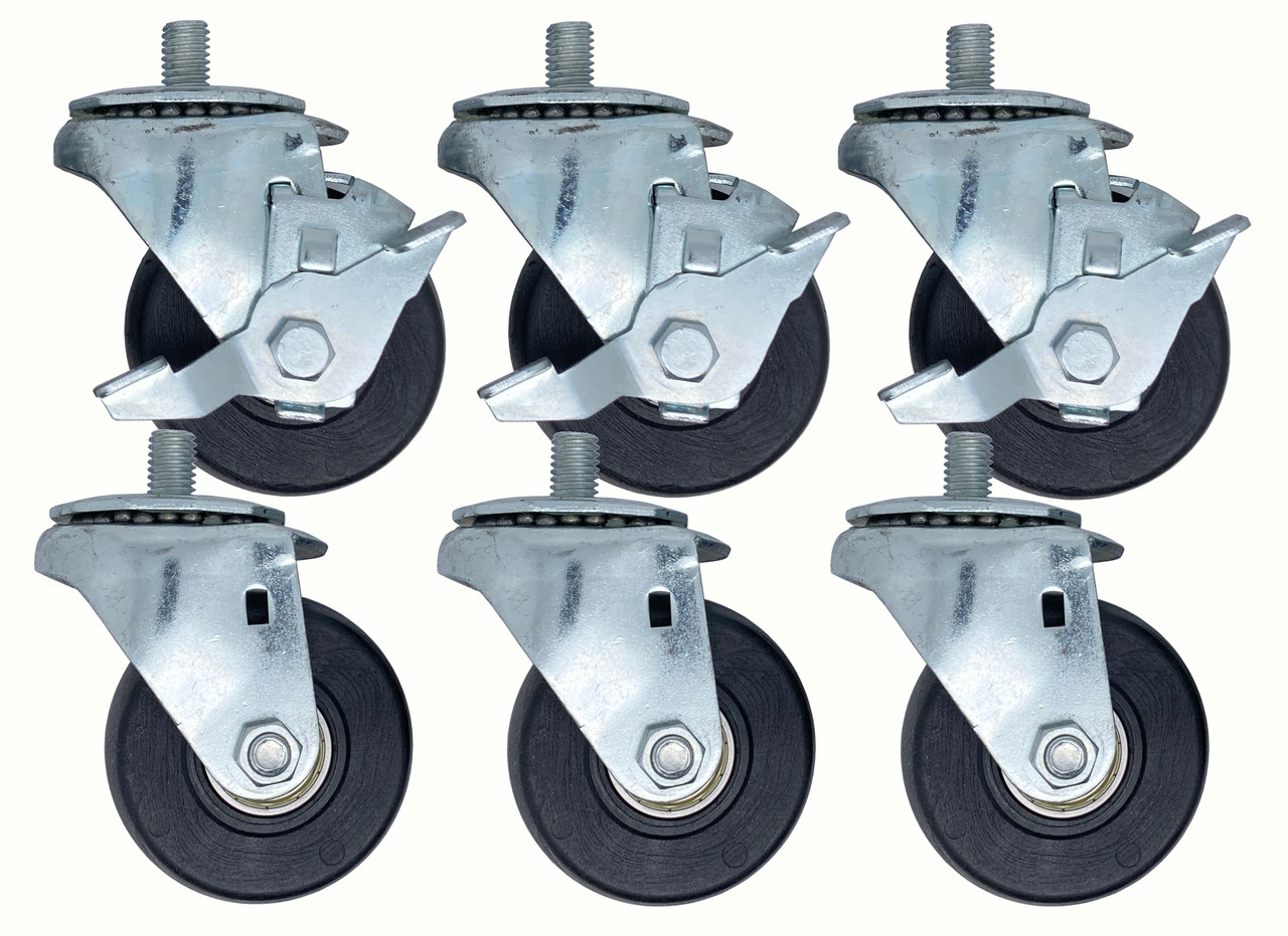 61C01-016A - AC 3 Inch Heavy Duty Caster Set for Beverage Air