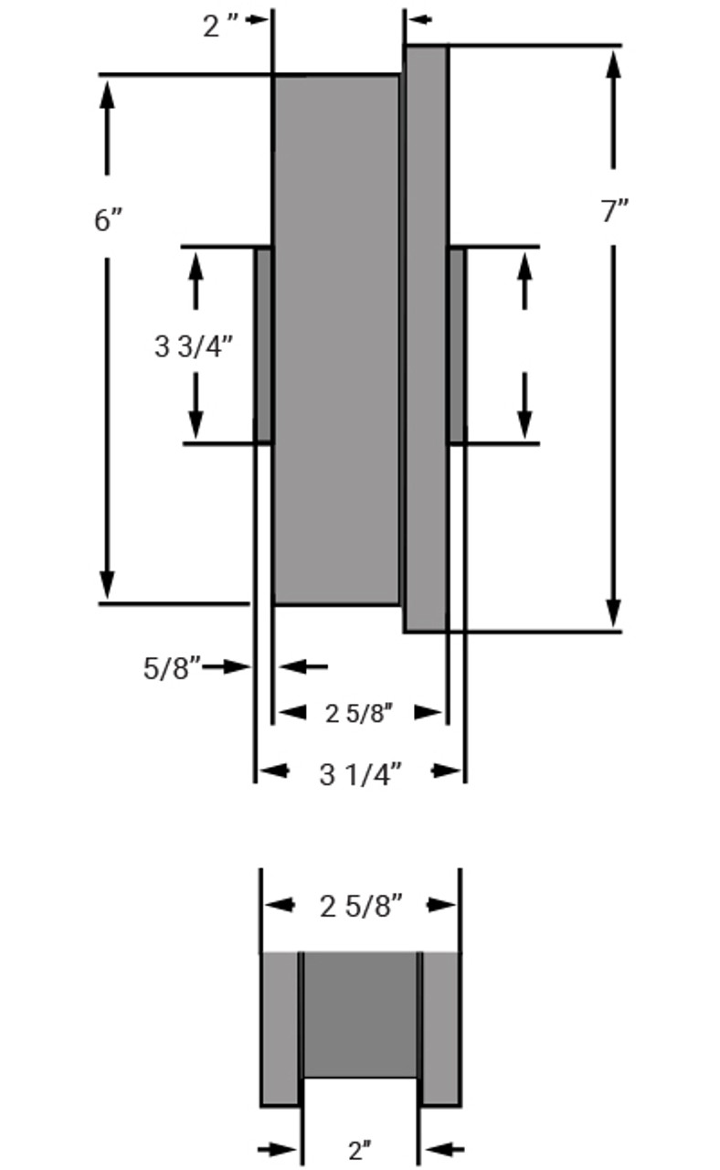 WFT-6NYB-3/4 Hamilton Nylast 6" Flanged Wheel