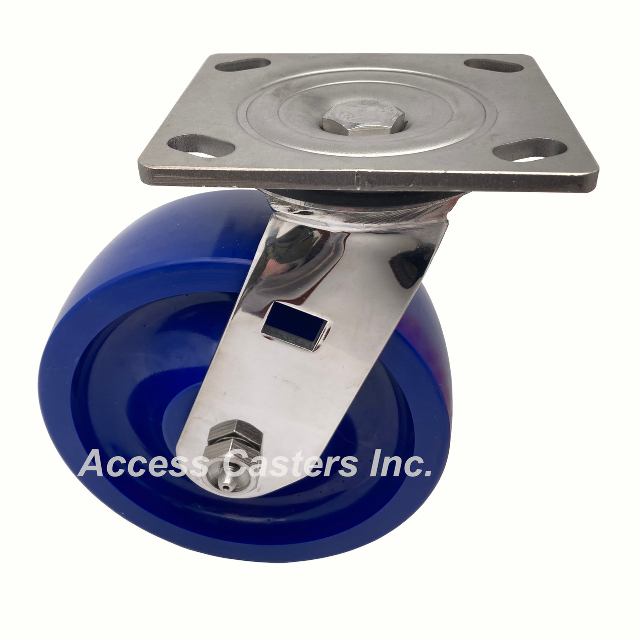 316 stainless steel 6 inch swivel caster with polyurethane wheel