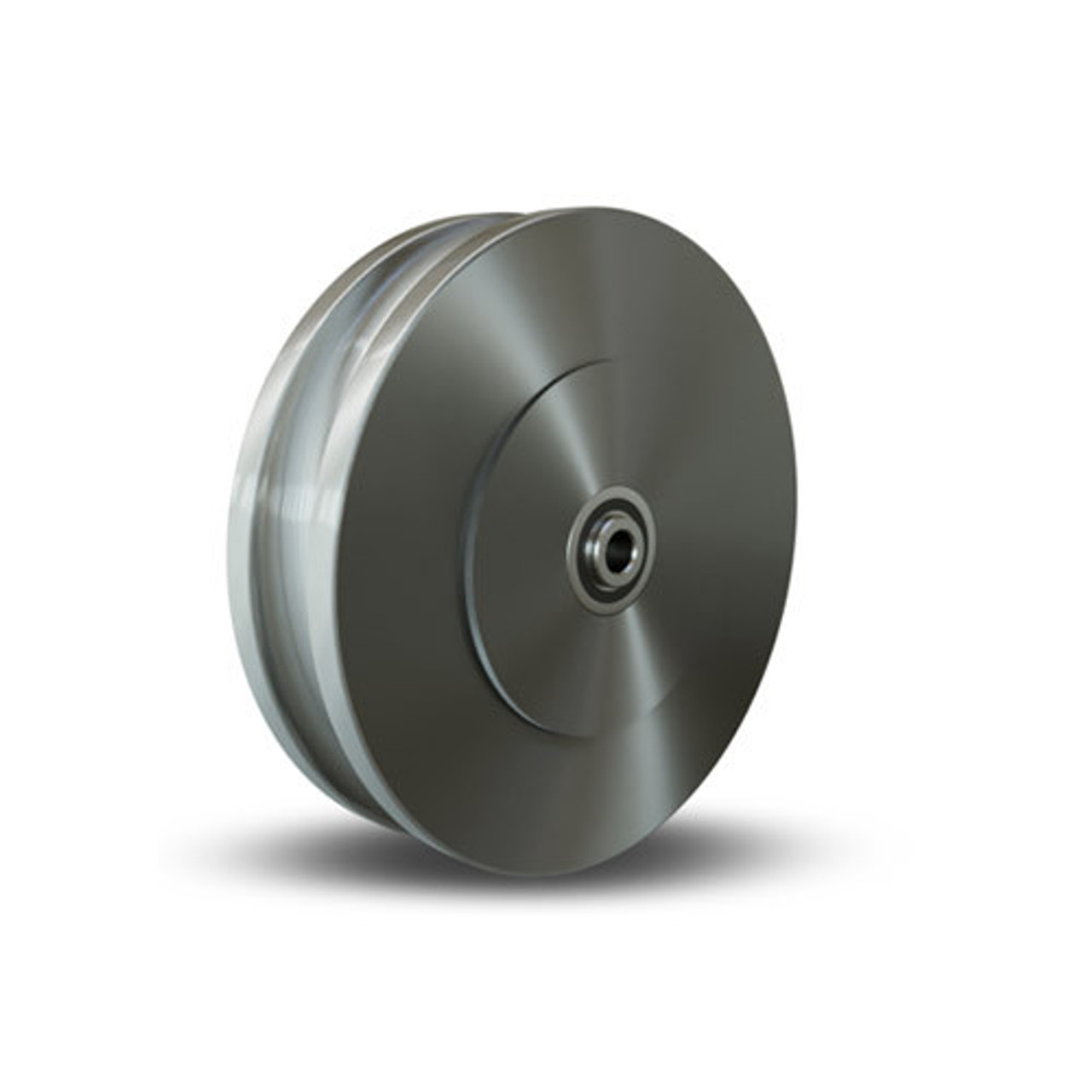 W-820-100-FUB-1/2 Hamilton U-Grooved 1045 Steel Wheel, 8" x 2" with 1/2" ball bearings for 1" diameter track W-820-100-FUB-1/2 Hamilton U-Grooved 1045 Steel Wheel, 8" x 2" with 1/2" ball bearings for 1" diameter track