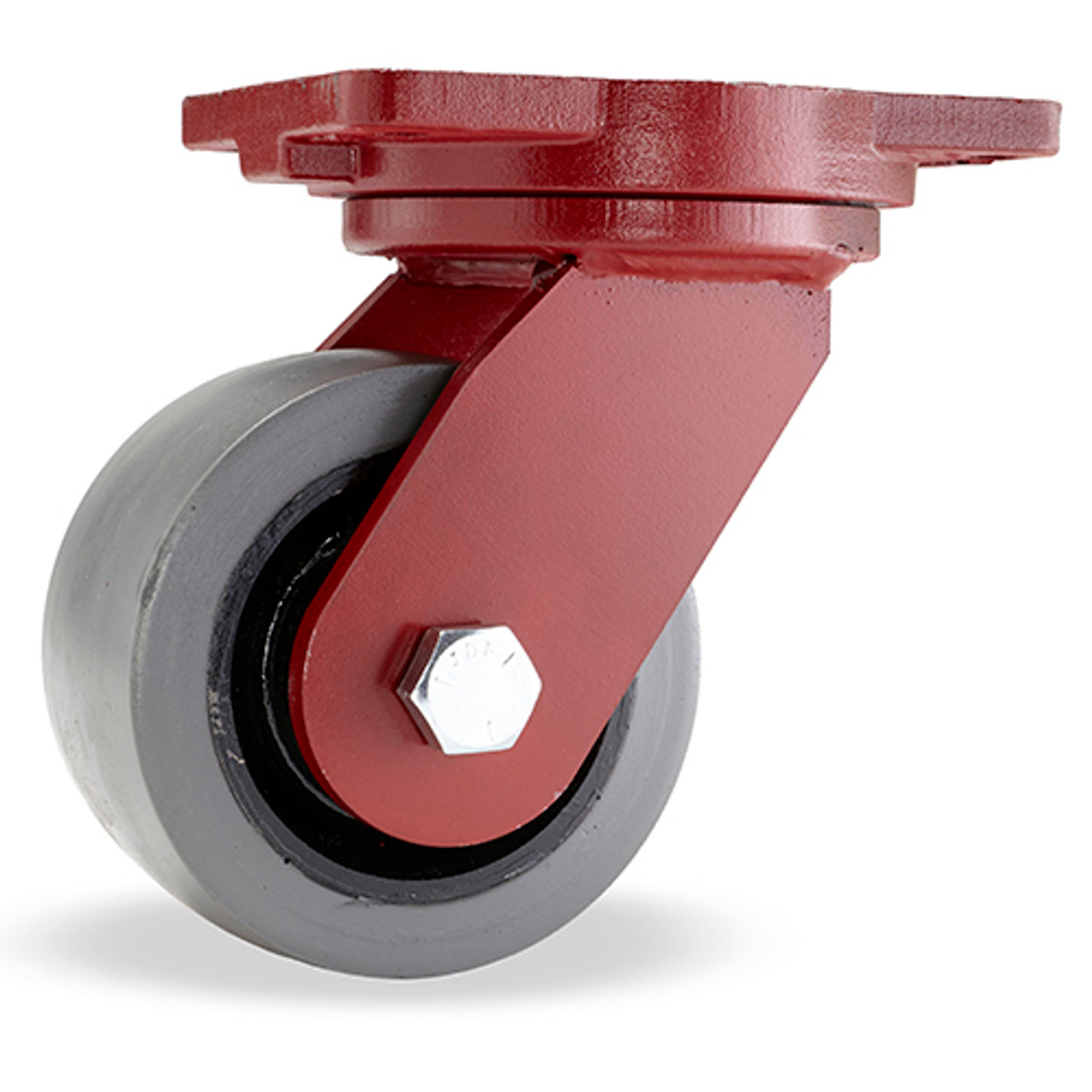 S-EHD-AGV-63GB95 Hamilton Extra Heavy Duty Swivel AGV Caster with 6" x 3" DuraGlide-AGV Polyurethane (95A) on Forged Steel
