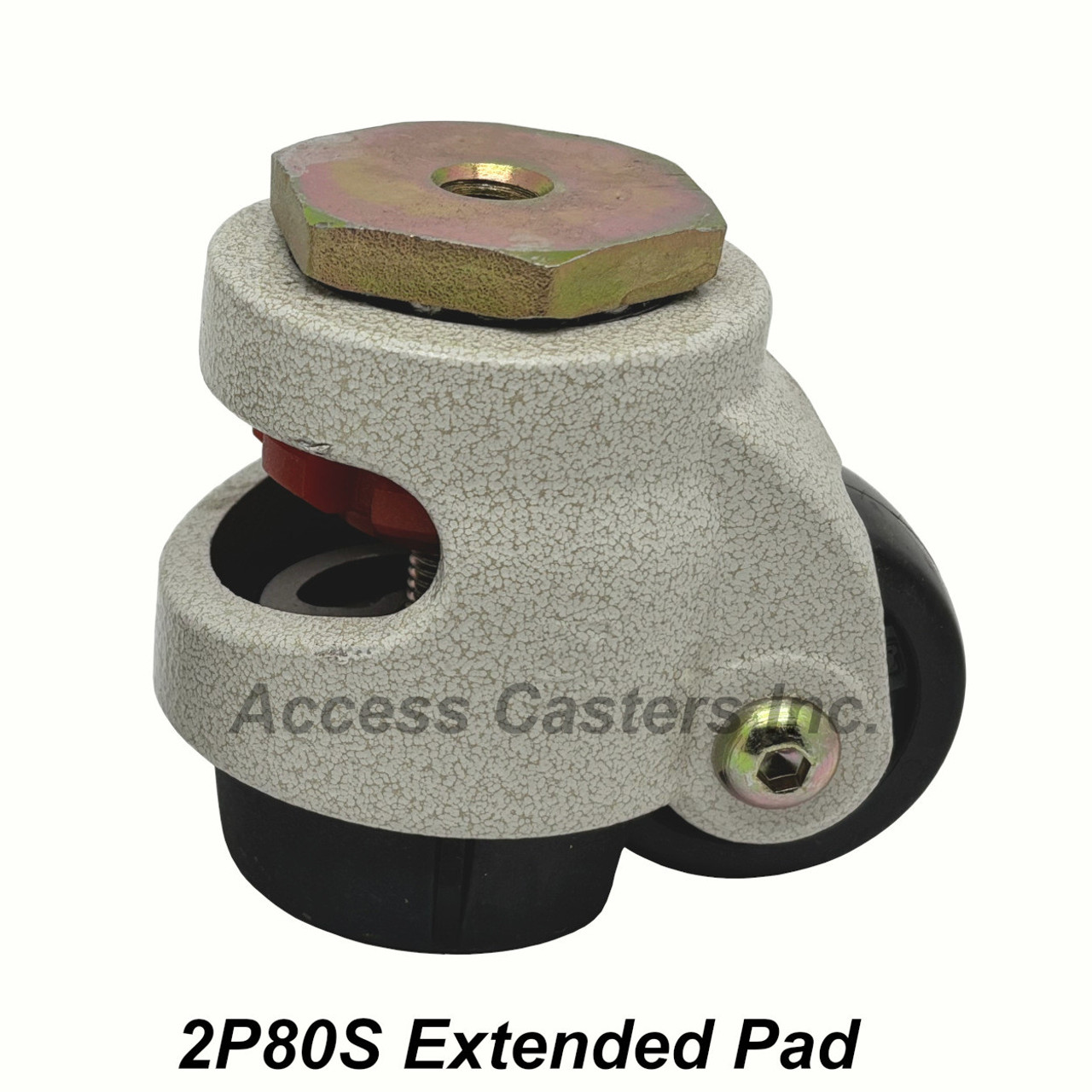 2P80S 2" Leveling Caster with pad extended