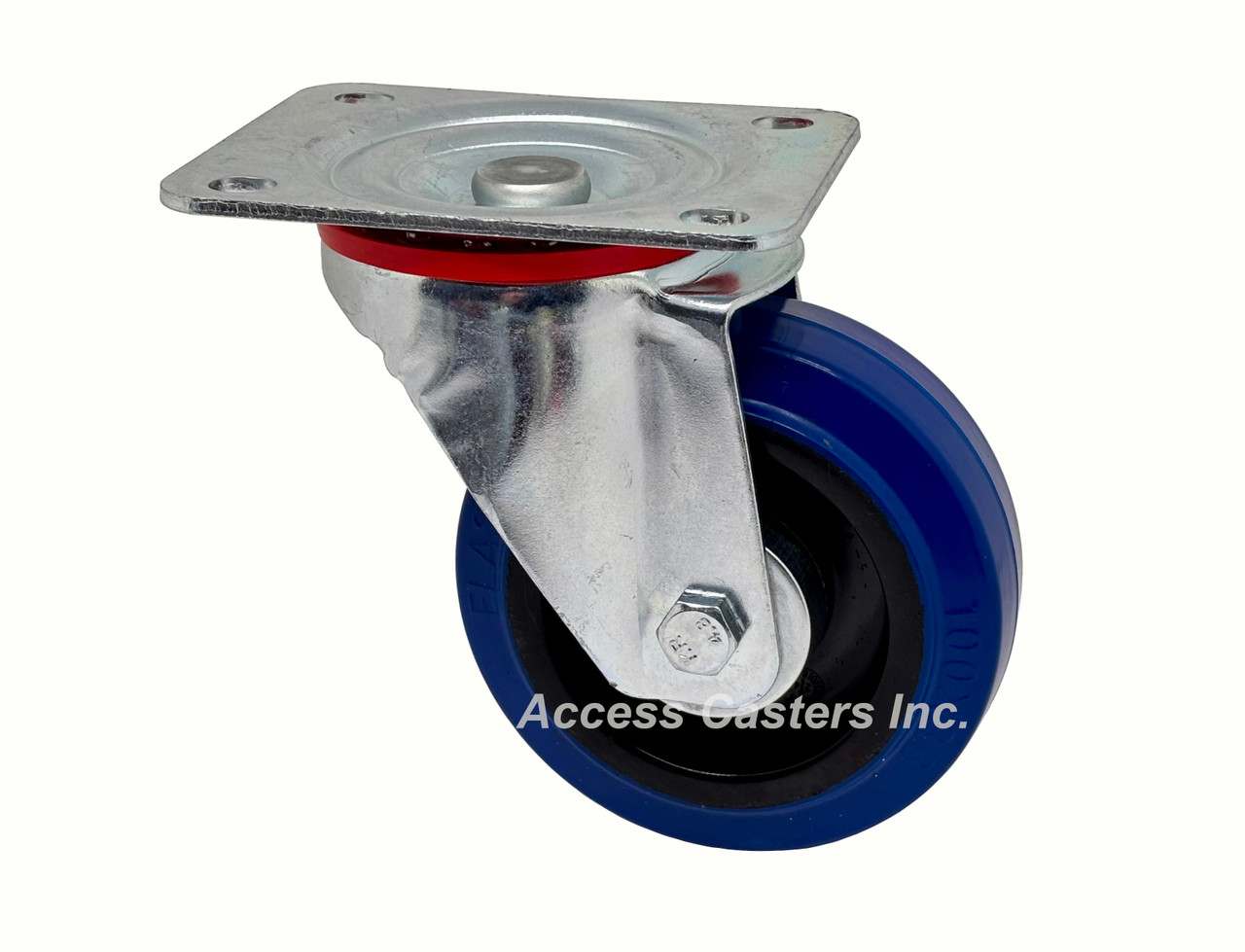 E422RB 4 Inch Swivel Case Caster with Blue Tread Wheel