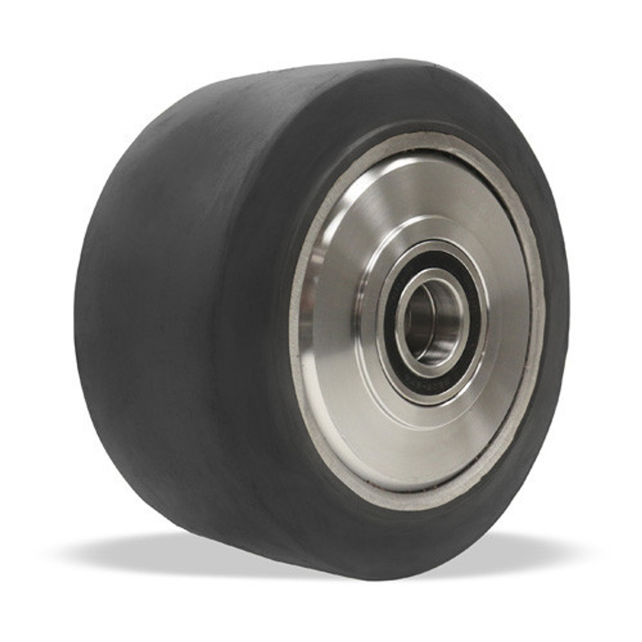 W-2214-PORB-2 Hamilton 22" x 14" TerraTech Black Rubber Press-on Wheel
