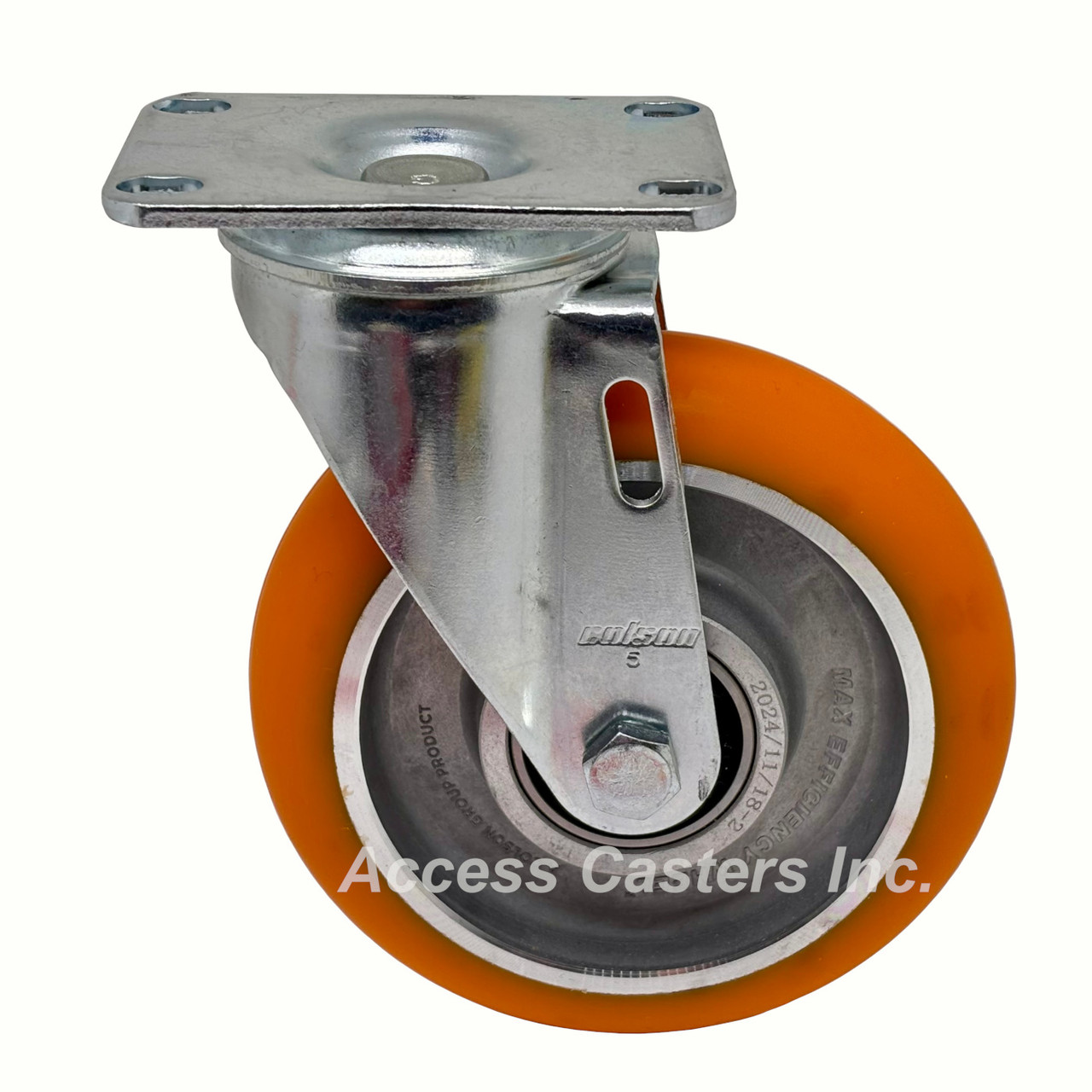 2.05256.AN8 Colson 5" Swivel Caster with Yellow CG MAX Wheel