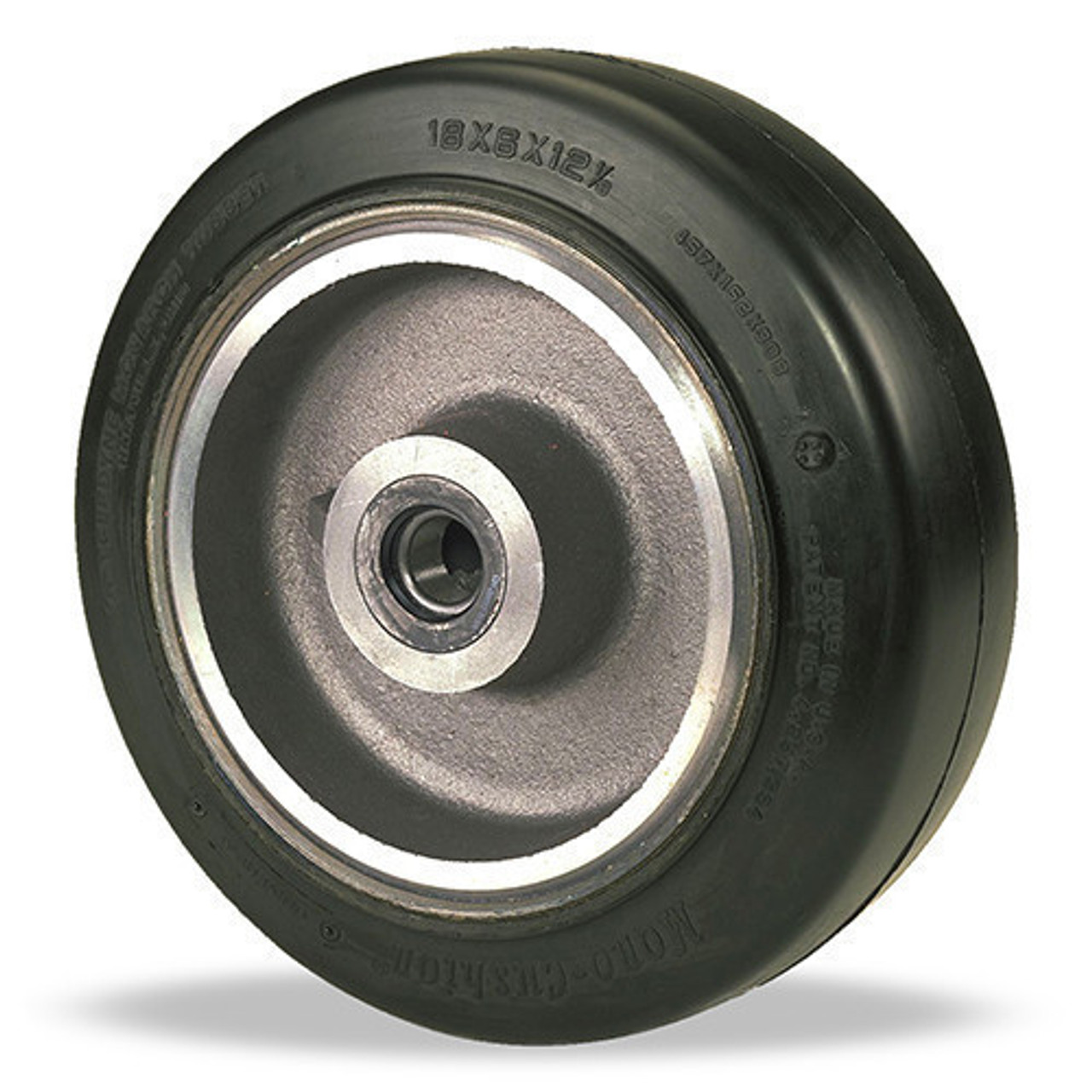 W-POR-1890-1-3/4 Hamilton Press-on Rubber Wheel 18"  x 9" Wide x 8-1/2" Hub Length with 1-3/4" Sealed Tapered Bearing