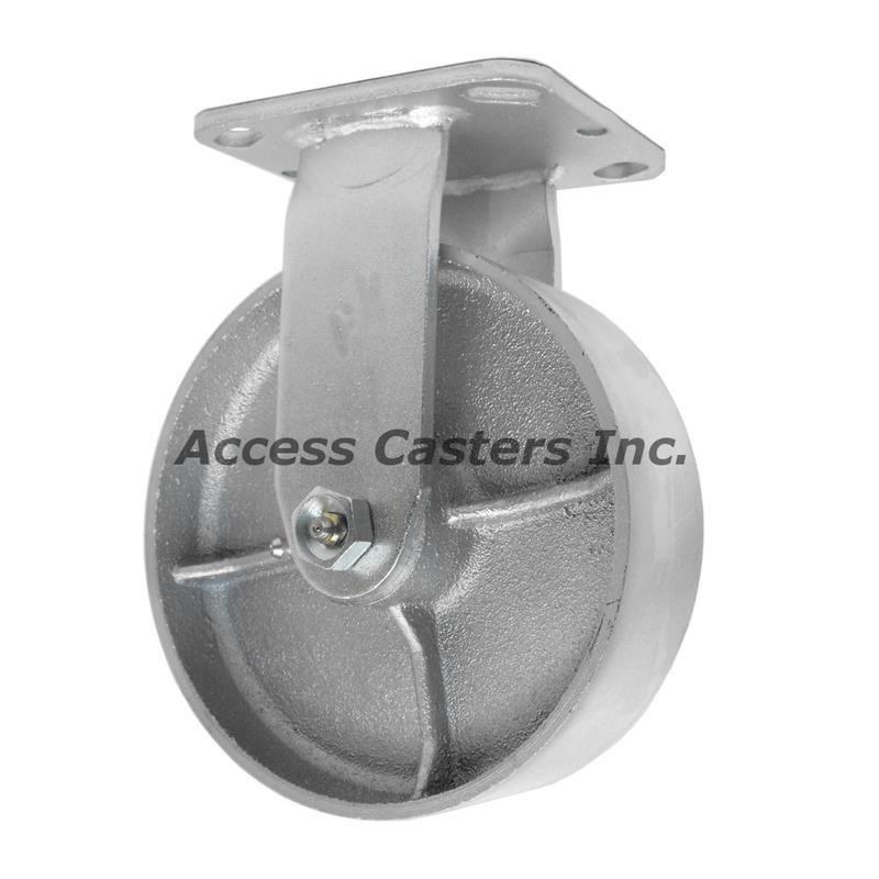 ER6X2CIR Rigid Caster with 6" x 2" Cast Iron Wheel