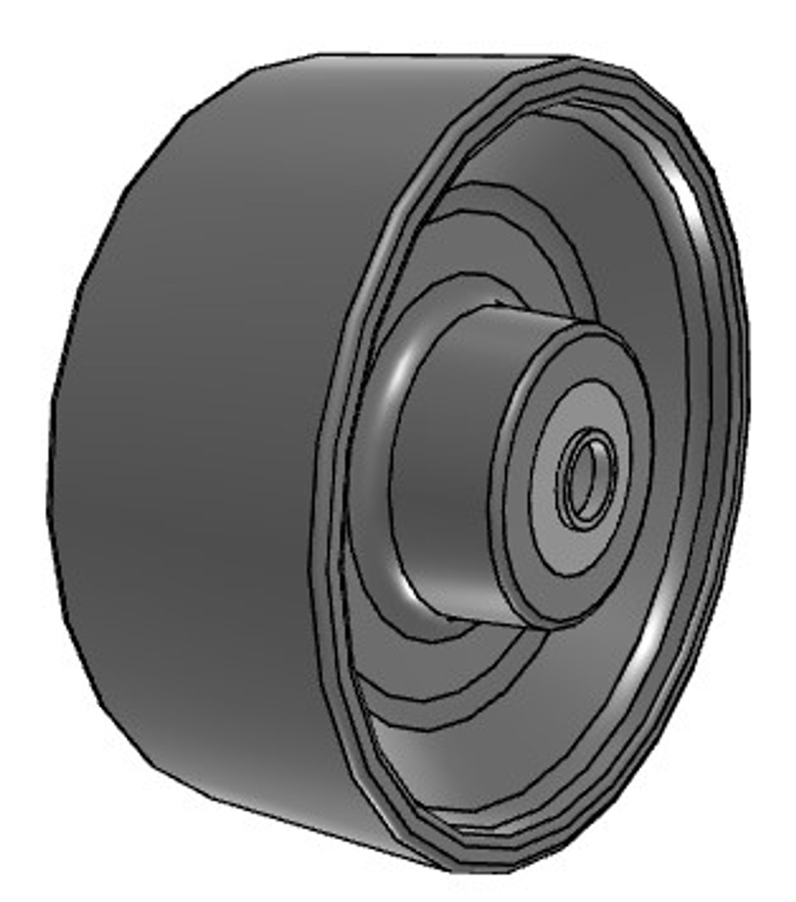FS1070916 10" X 4" Forged steel wheel with 1" ID tapered bearings, 10,000 pound capacity