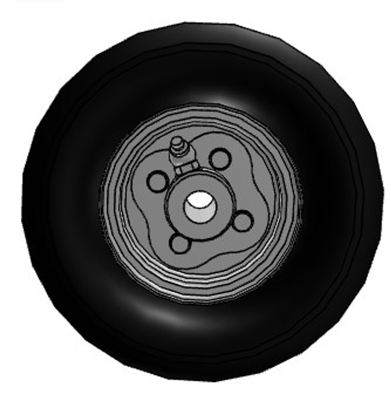 SF0840112 Albin 8" pneumatic wheel assembly