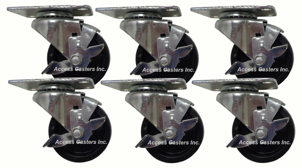 CK10 - AC 3" Six Piece Caster Set for Traulsen