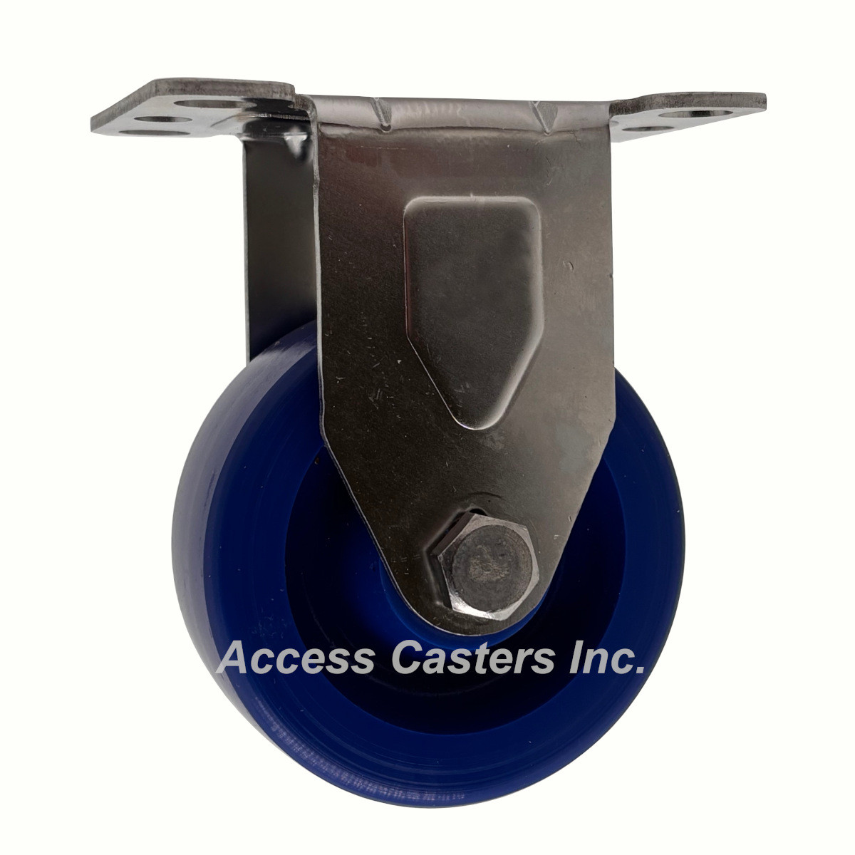 LDSSPLY3-R Light Duty 3 Inch Stainless Steel Rigid Caster, Blue Poly Wheel