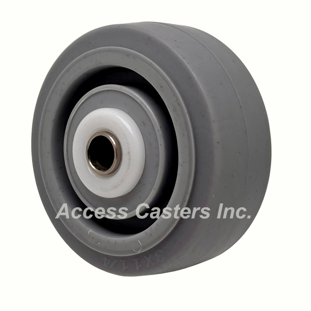 3" x 1-1/4" thermo elastomer rubber tread wheel