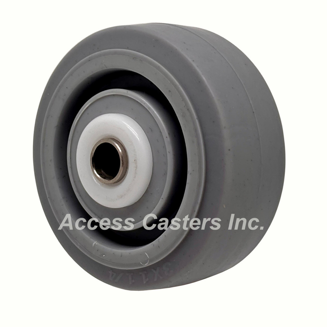 3" x 1-1/4" thermo elastomer rubber tread wheel