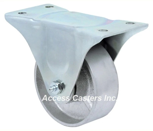 4DUSR 4 Inch Rigid Caster with Semi-Steel Wheel, 500 Pound Capacity
