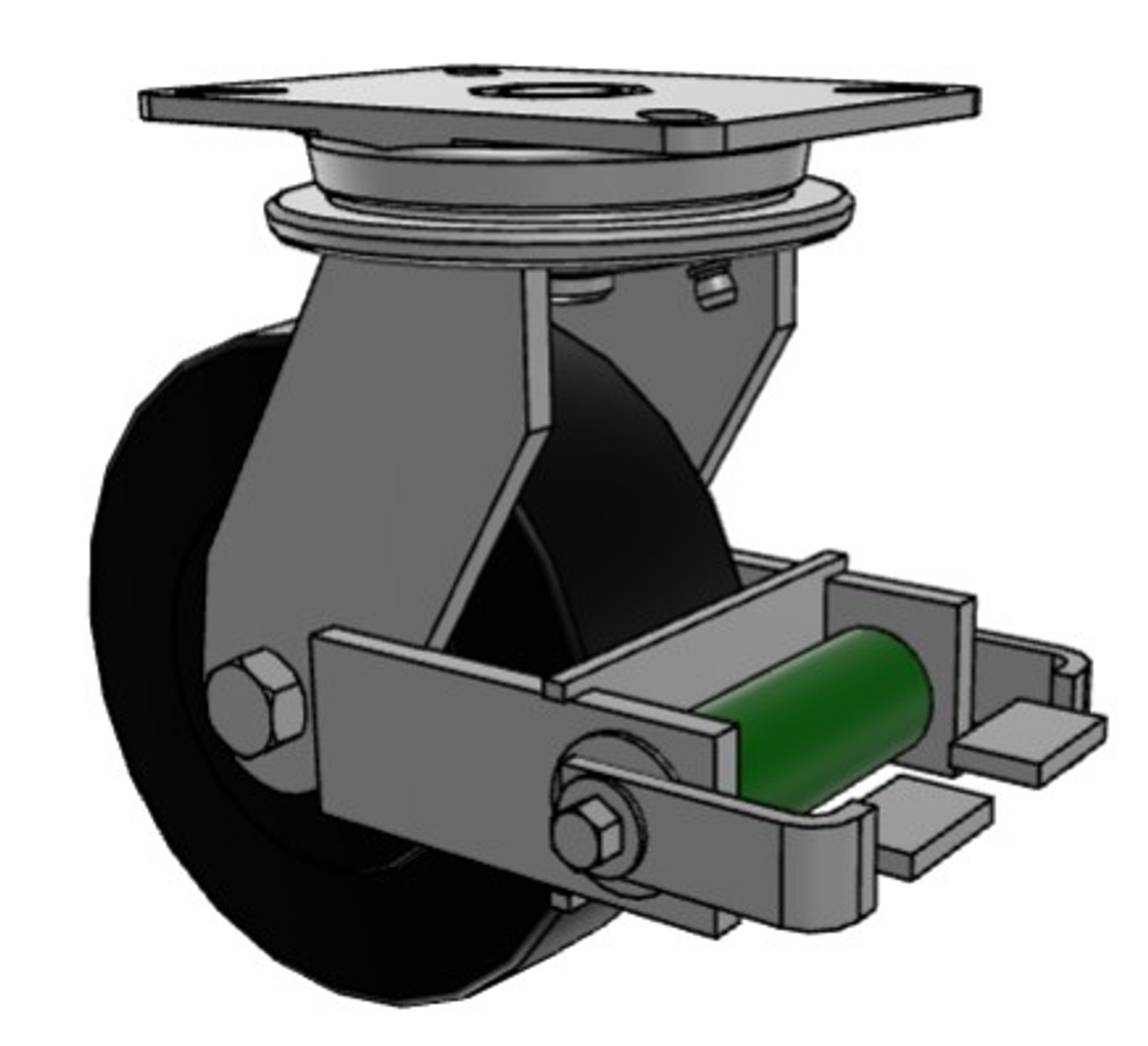 90NX08528SP Albion 90 Series Swivel Caster with Brake, 8" x 3" Trionix Polymer Wheel 90NX08528SP Albion 90 Series Swivel Caster with Brake, 8" x 3" Trionix Polymer Wheel