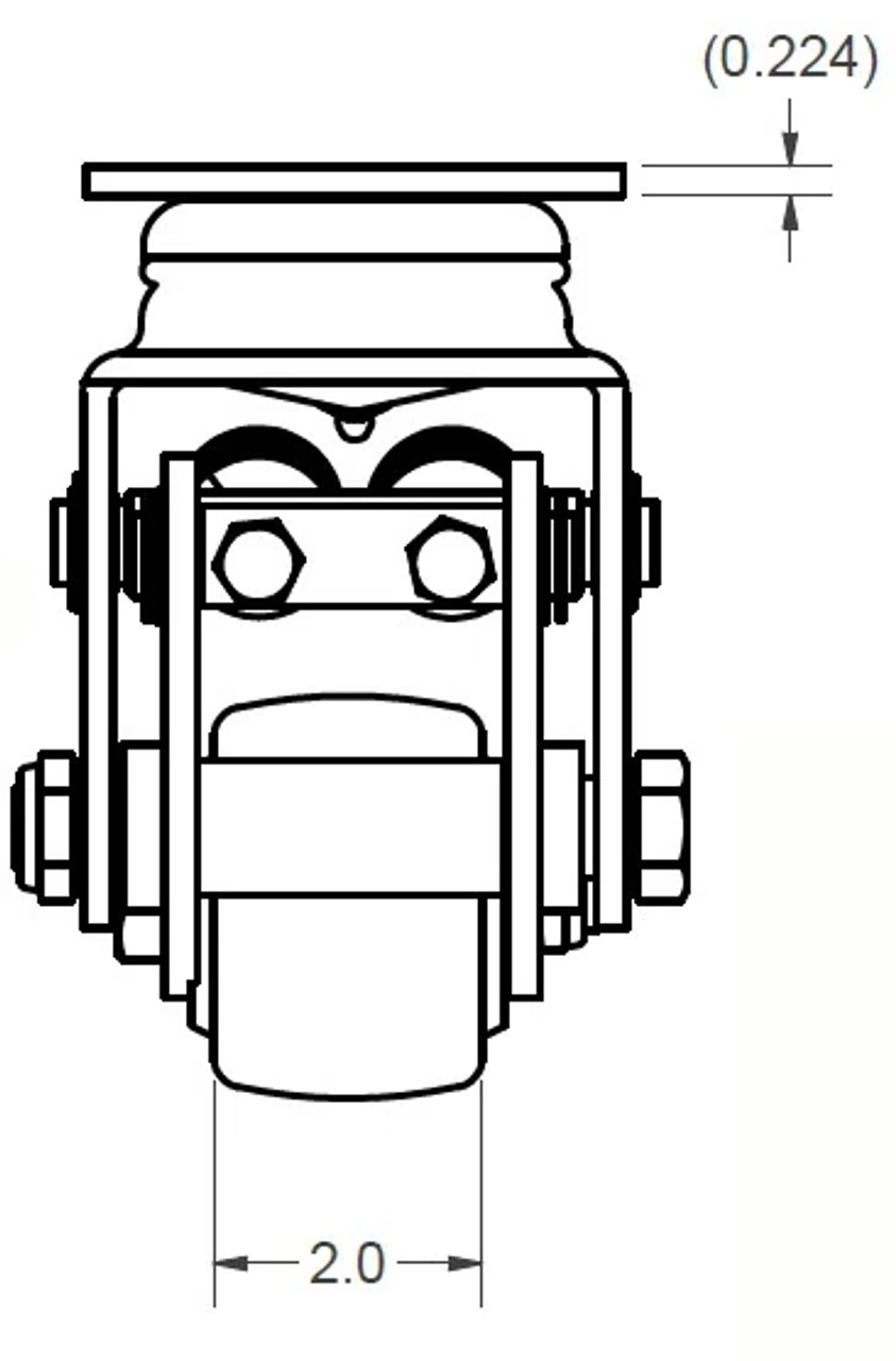 31-SL403-PSE Darcor 3 Inch Spring Loaded Caster