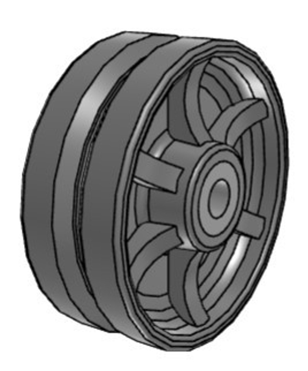 Albion VG0850120 8" heavy-duty v-groove wheel, 1-1/4" roller bearings Albion VG0850120 8" heavy-duty v-groove wheel, 1-1/4" roller bearings