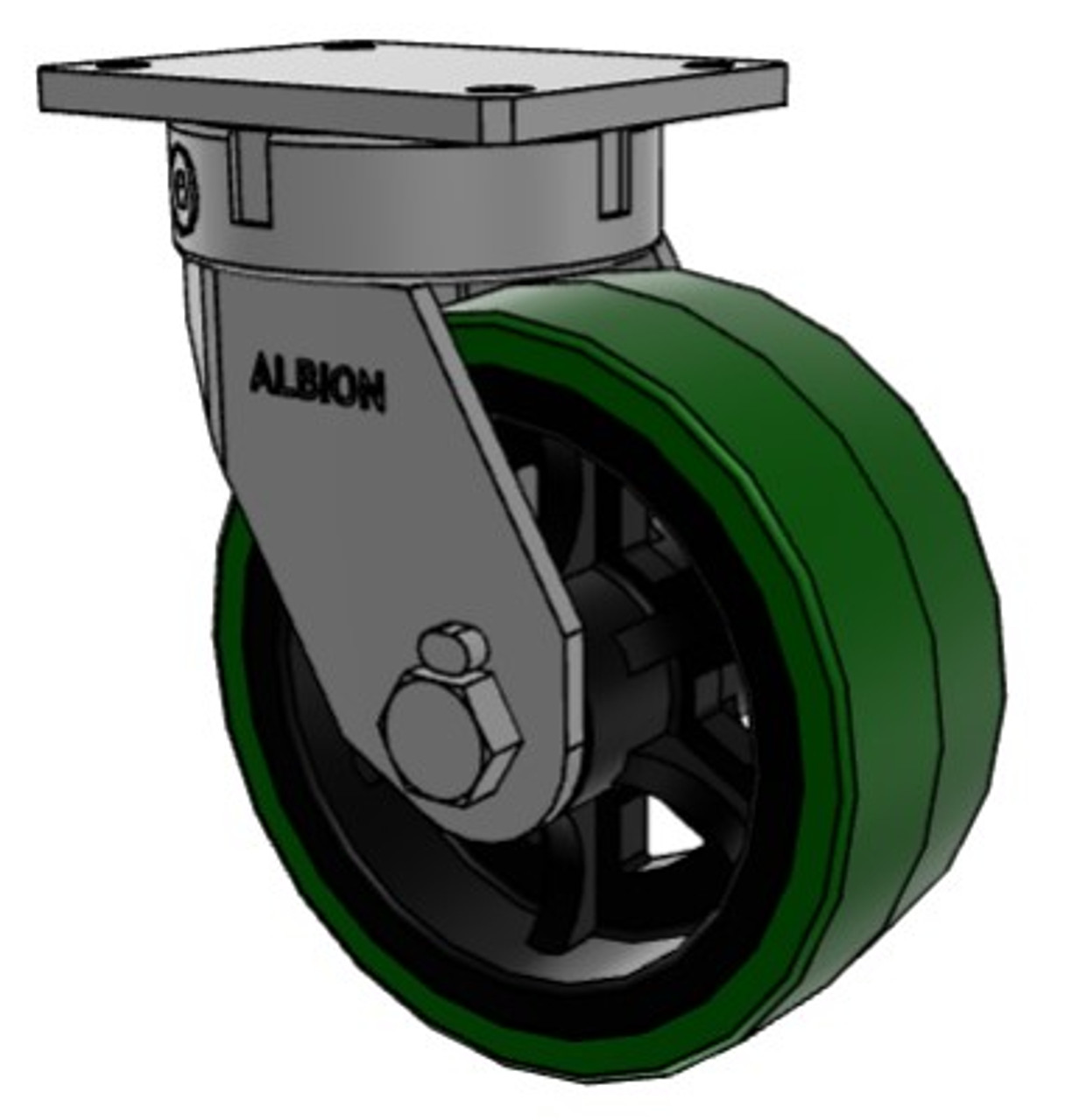 610PX10709S swivel caster, 4630 pound capacity, 10" x 3" thick tread polyurethane wheel with tapered bearings 610PX10709S swivel caster, 4630 pound capacity, 10" x 3" thick tread polyurethane wheel with tapered bearings