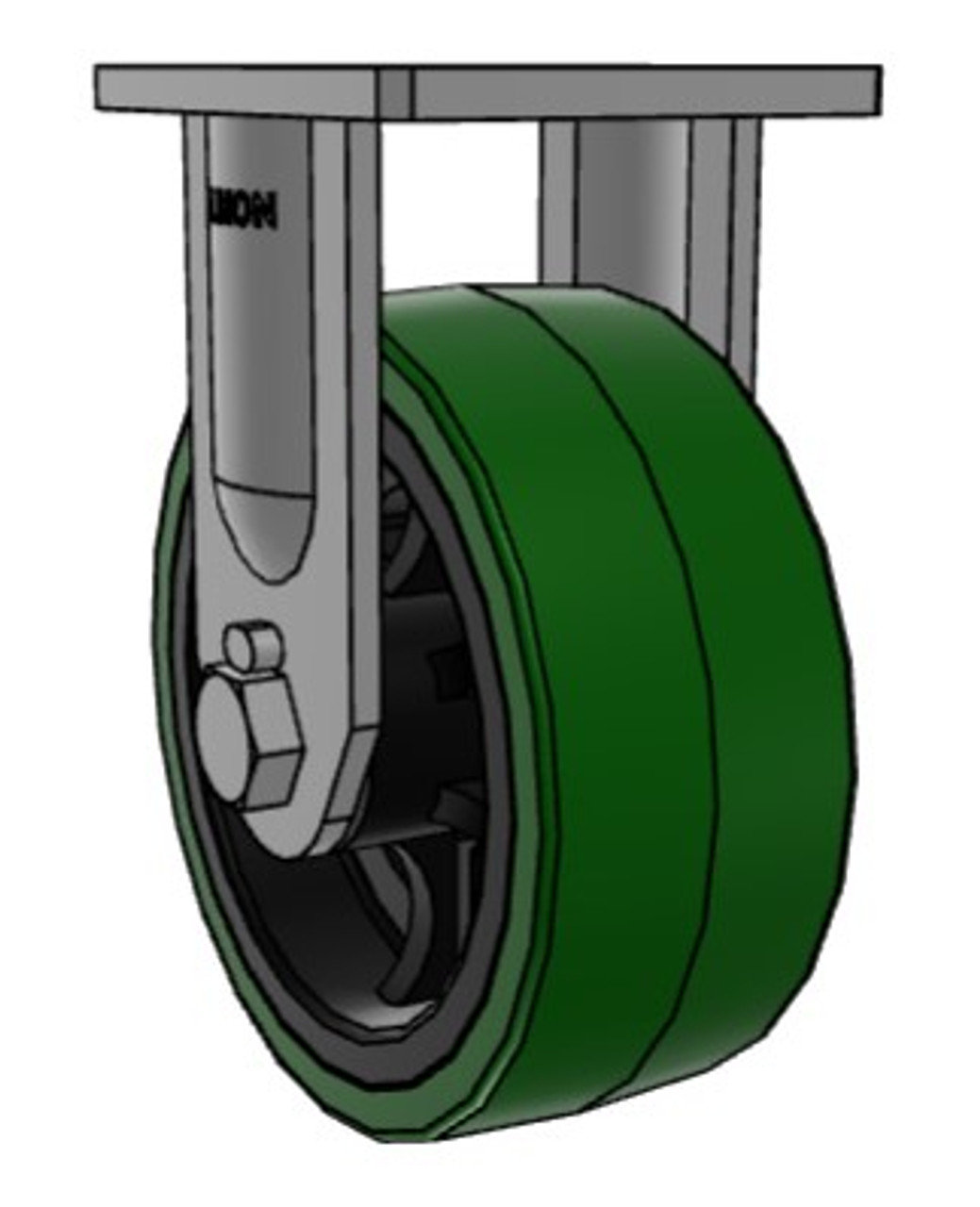 610PX10709S Heavy duty rigid caster with 10" x 4" polyurethane on cast iron wheel 610PX10709S Heavy duty rigid caster with 10" x 4" polyurethane on cast iron wheel