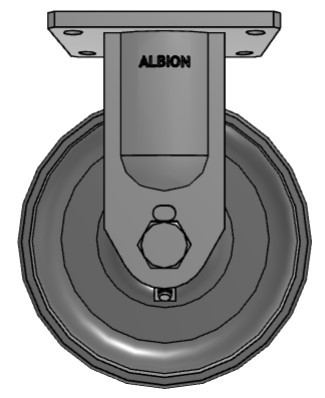 610FS10509R 10" heavy duty rigid caster with forged steel wheel