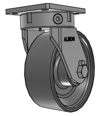 610FS10709S Albion Heavy Duty Kingpinless Swivel Caster