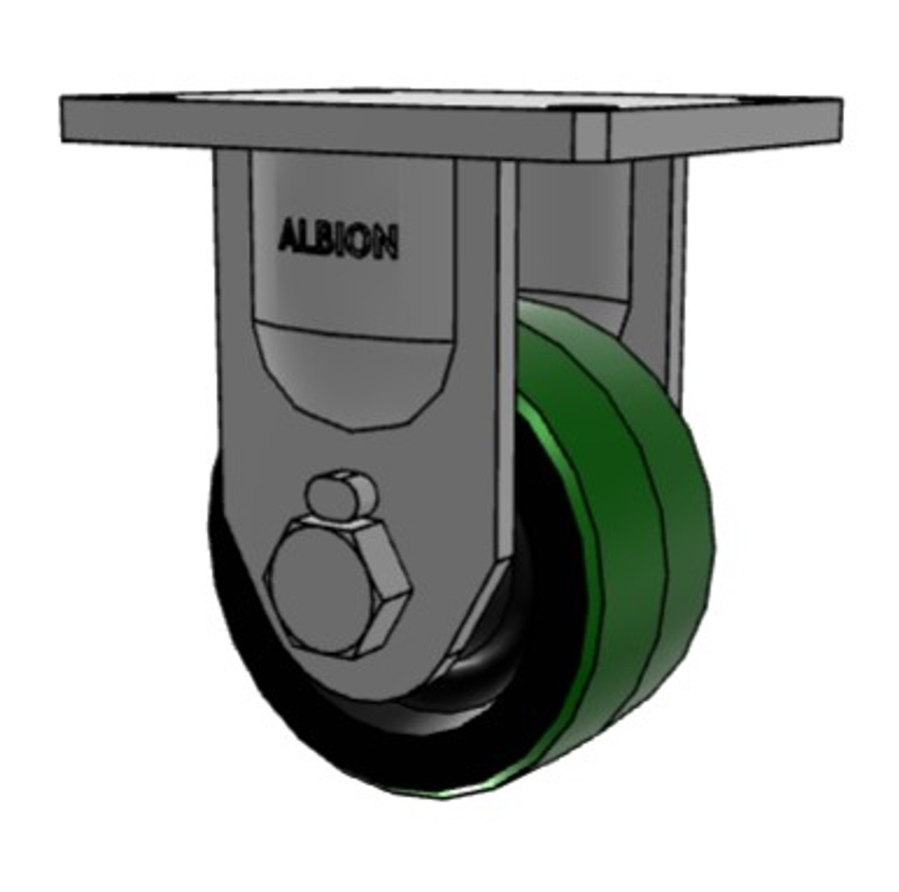 610PY06509R Albion 6" Heavy-Duty Rigid Caster, Polyurethane on Cast Iron 610PY06509R Albion 6" Heavy-Duty Rigid Caster, Polyurethane on Cast Iron