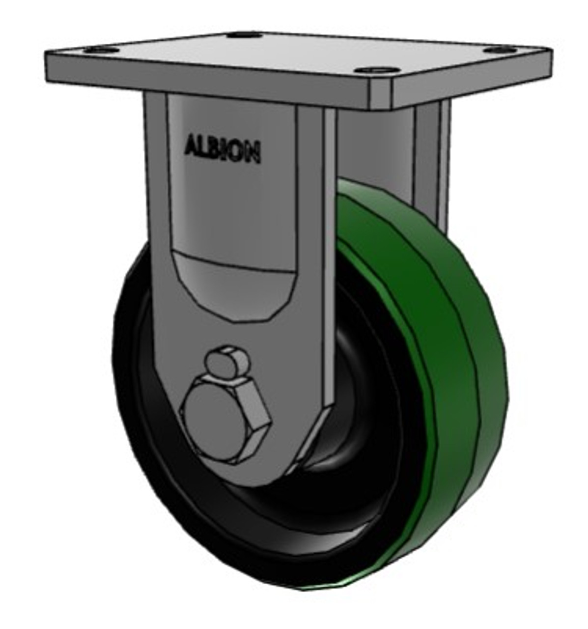 610PY08509R Albion 8" Heavy-Duty Rigid Caster, Polyurethane on Cast Iron 610PY08509R Albion 8" Heavy-Duty Rigid Caster, Polyurethane on Cast Iron