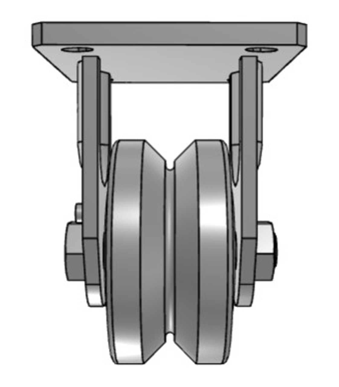 Albion 610VG06501R v-groove rigid caster, 6000 pound capacity Albion 610VG06501R v-groove rigid caster, 6000 pound capacity