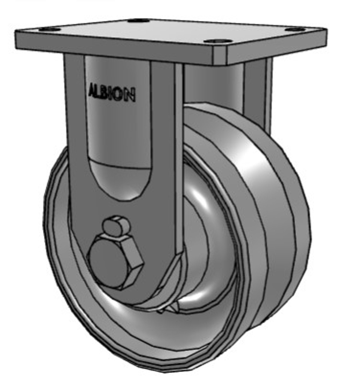 610VF08709R Albion 8" Heavy duty v-groove rigid caster 610VF08709R Albion 8" Heavy duty v-groove rigid caster