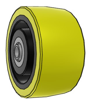 PF0652812 Albin 6" x 3" 95 Shore A debris resistant polyurethane tread wheel