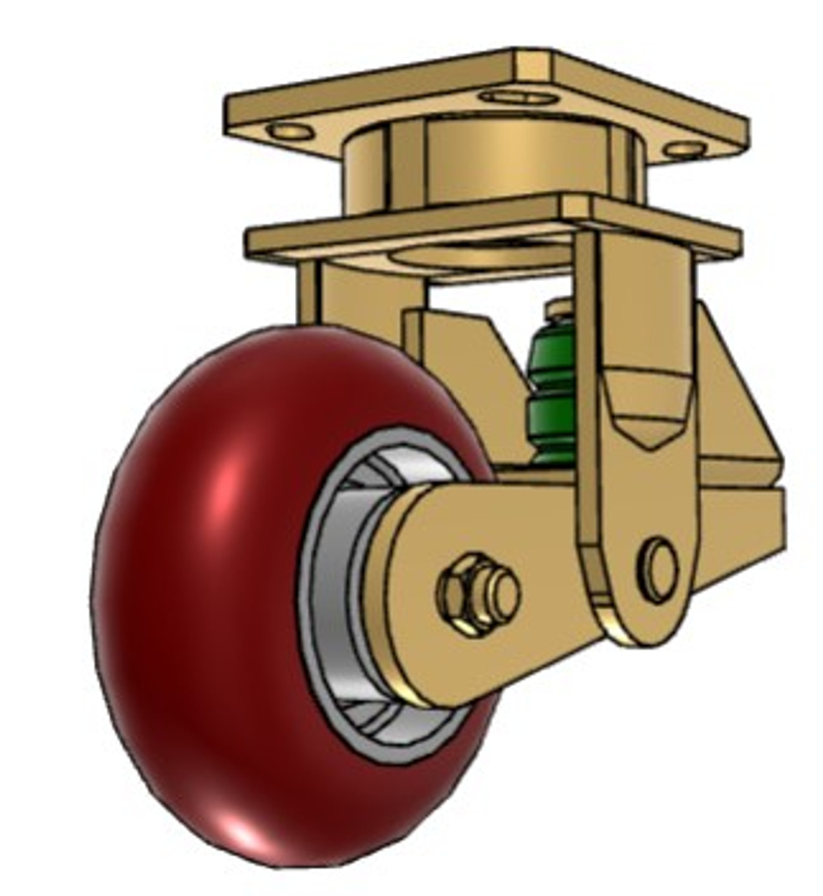 Five inch spring loaded swivel caster 141AX05228S