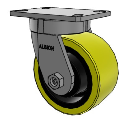 370PF06528S Albion 6" kingpinless swivel caster