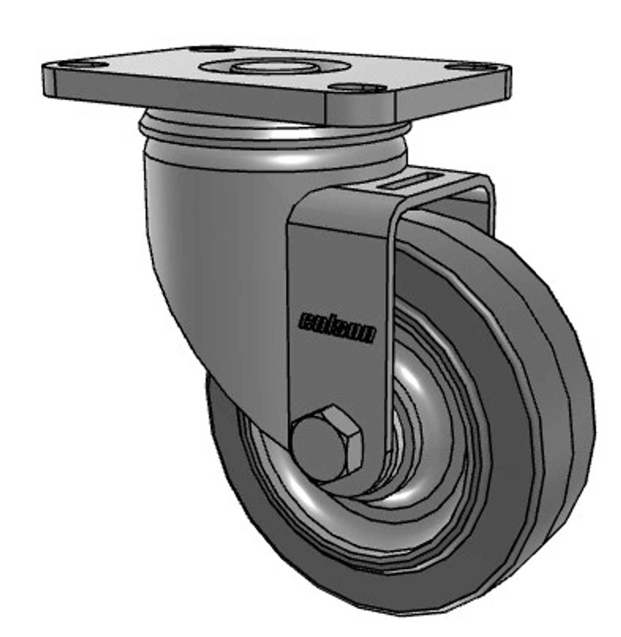 2.03456.444 Colson 3-1/2" stainless steel swivel caster with Performa Rubber wheel