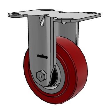 3.00408.909 Colson 4" Rigid Caster with Polyurethane HI-TECH Wheel