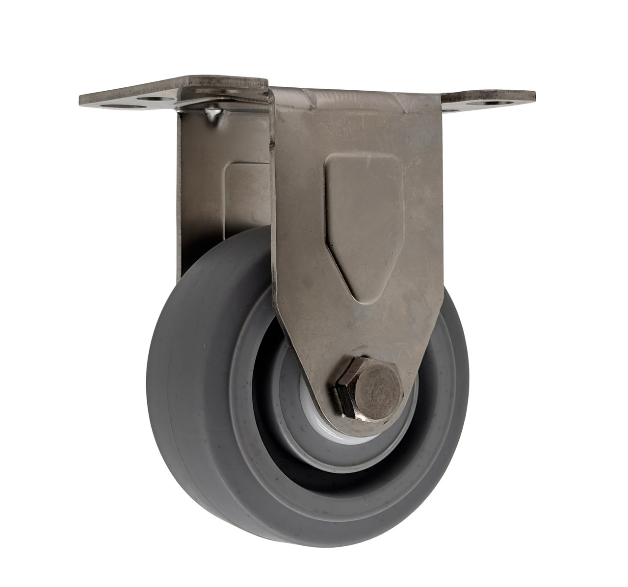 3DNMSSR 3"Stainless Steel Rigid Caster With TPR Wheel