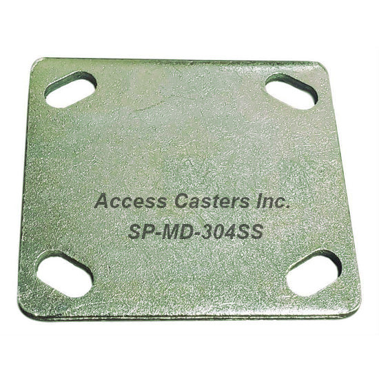 SP-MD-304SS Stainless Steel Caster Weld Plate, 4" x 4-1/2"