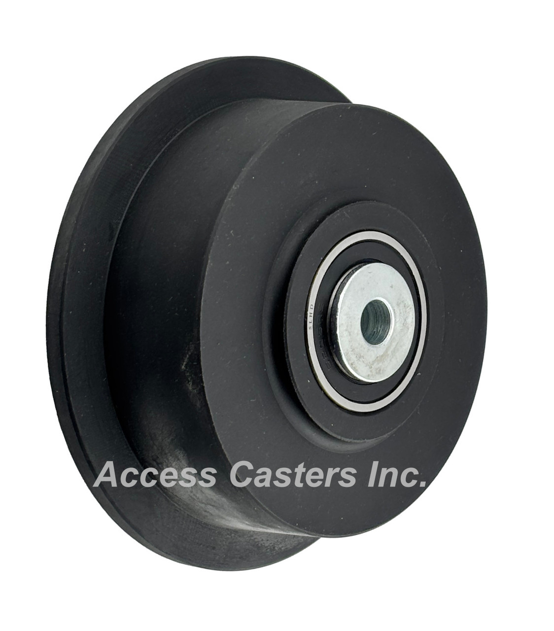 5" Flanged wheel, Machined nylon