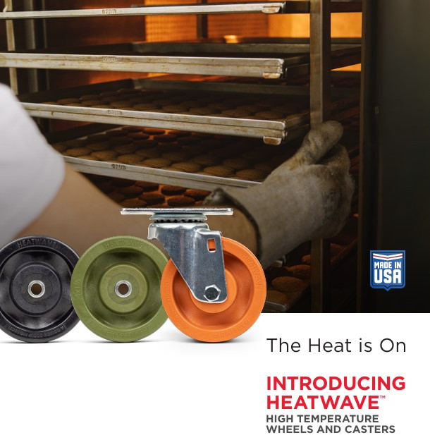 WH40X150HTWO 4" X 1-1/2" Orange High-Temperature Wheel with 3/8" Precision Ball Bearings