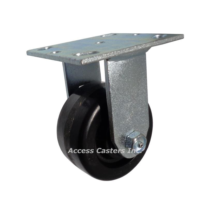 4" Phenolic rigid plate caster