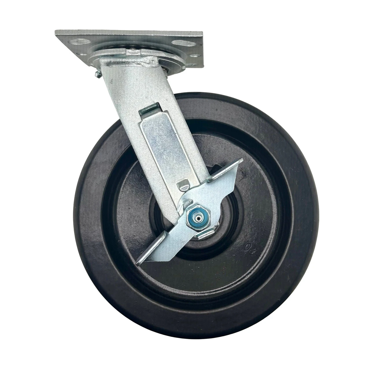 8" Phenolic swivel caster with brake