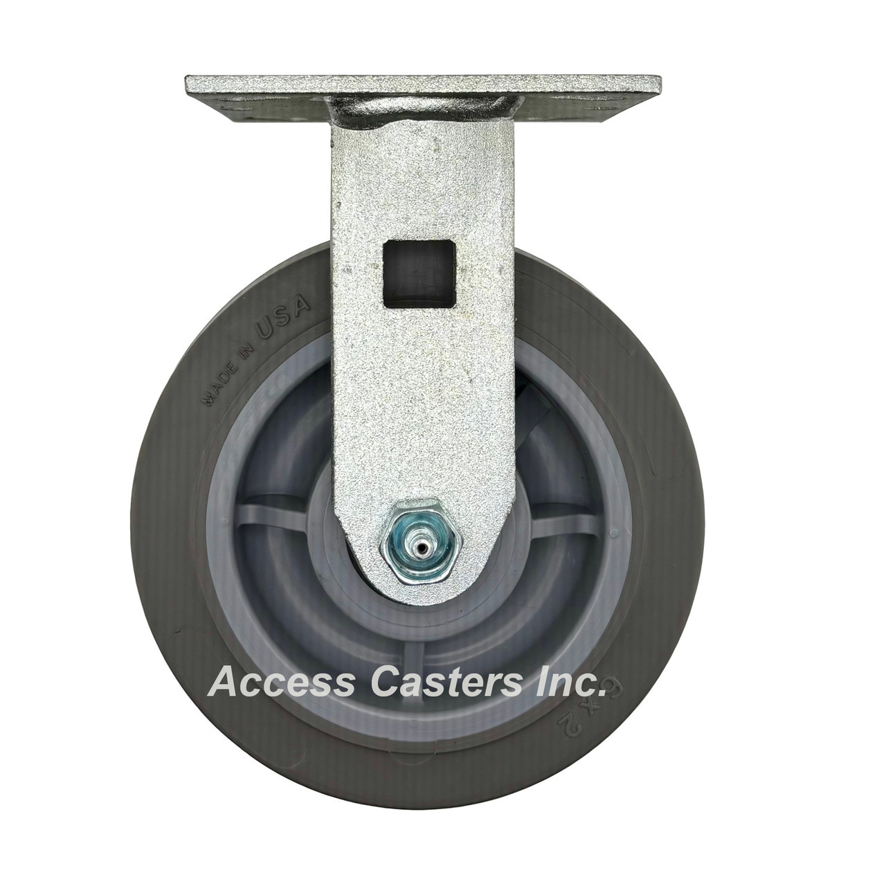 6" TPR Flat rigid plate caster