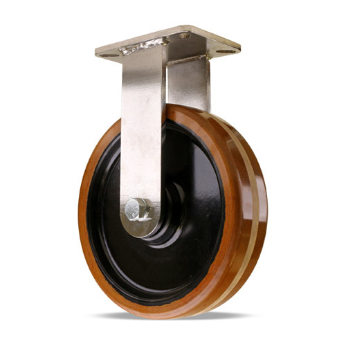 R-CHS-12LPSB Hamilton 12" Heavy Duty Stainless Steel Rigid Caster with Laminated Phenolic Wheel