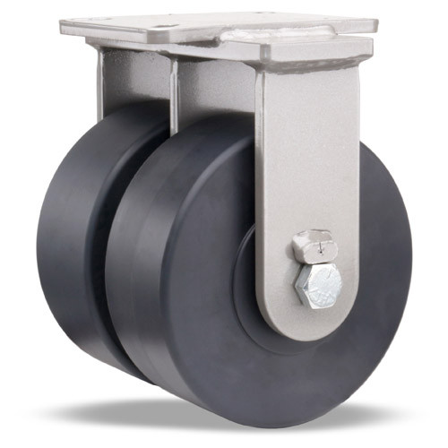 R-ZFSEC2-83NYB Hamilton Super Endurance Dual Wheel Rigid Caster with 8" x 3" Nylast Wheel