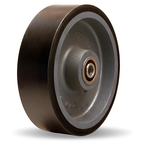 W-1030-DB70-3/4 Hamilton Duralast® XC70 Polyurethane (70D) on Cast Iron Wheel 10" Diameter x 3" Wide x 3 1/2" Hub Length with 3/4" Sealed Precision Ball Bearing