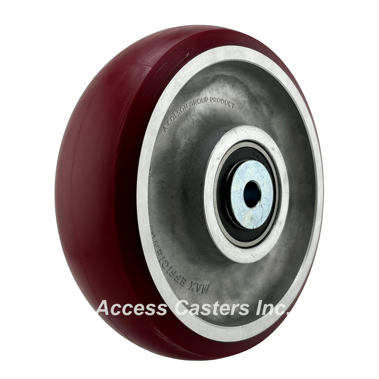 AX1052812 CG-MAX 10" x 3" Round Tread Polyurethane on Aluminum Wheel