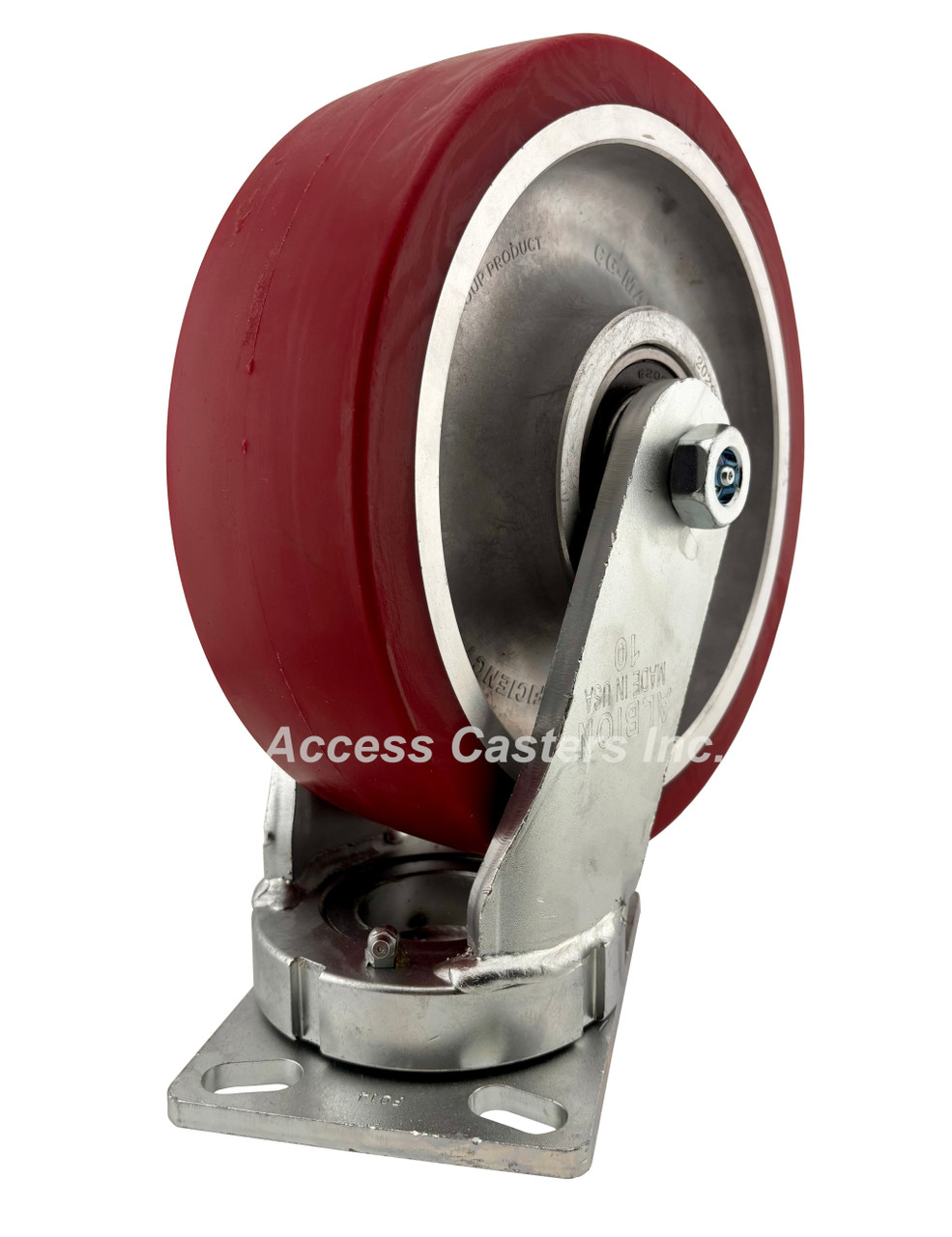 310AK10528S 10" Kingpinless Swivel Caster with CG-APEX Flat Tread Wheel