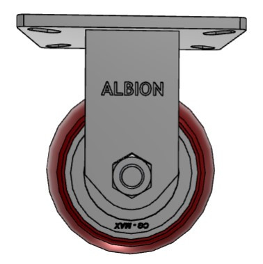 410AX06528R Albion 6" Heavy Duty Rigid Caster  with CG-MAX Wheel