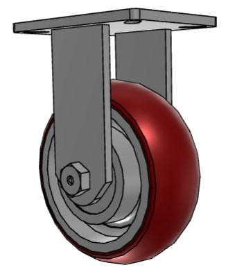 410AX08528R Albion 8" Heavy Duty Rigid Caster  with CG-MAX Wheel