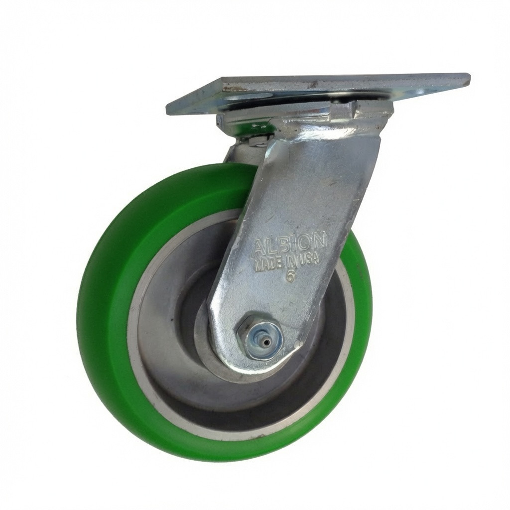 16PM06228S Albion 6" Swivel Caster with 95A Ergonomic Polyurethane Wheel